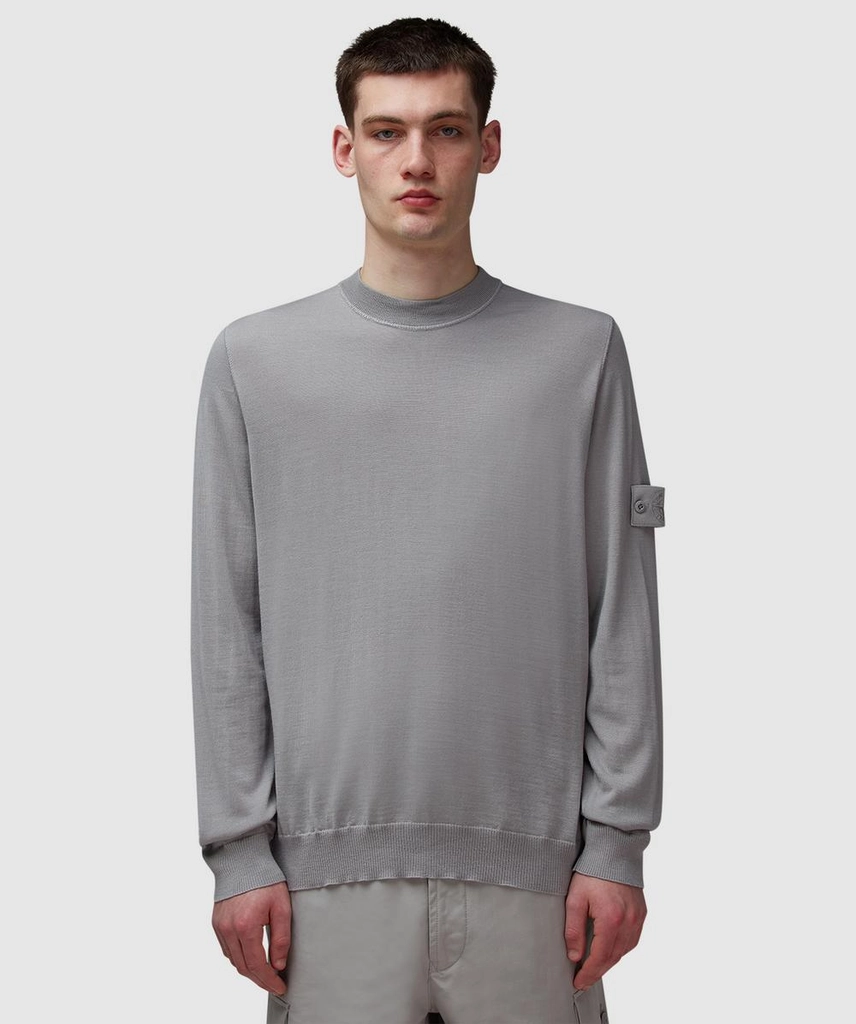 Stone Island Ghost Wool Crewneck Sweatshirt (Dust - M) - Size M
